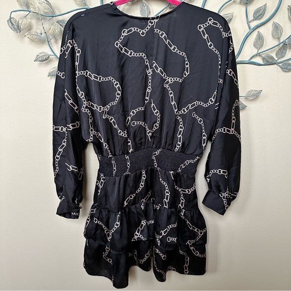 ZARA black chain print mini dress Small - Picture 5 of 7